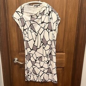 Gucci Black and White Geometric Mini Dress